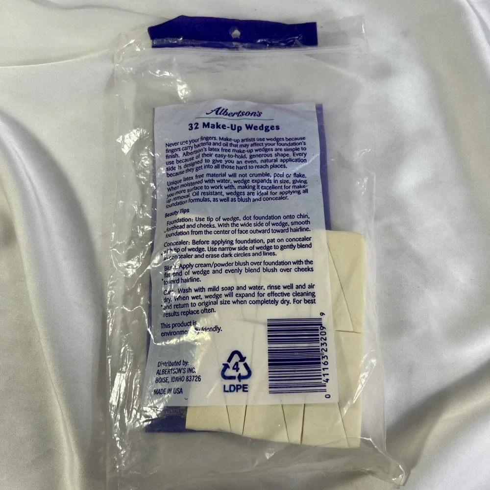Vinatge Albertsons Make-Up Wedges Latex-Free 13 Left In Pack Opened Read‎